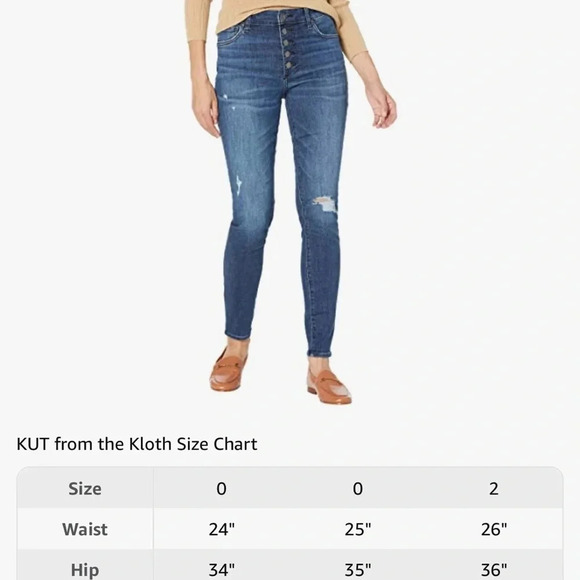 NWT!! KUT From The Kloth - Mia High-Rise Skinny-Button Fly in Keep - Size 0 - Picture 4 of 12